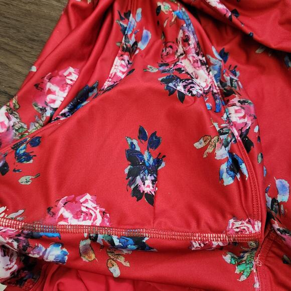 ModCloth One Piece Swimsuit XL Multi Beach Vacation Resortwear Floral Coastal - Picture 4 of 4